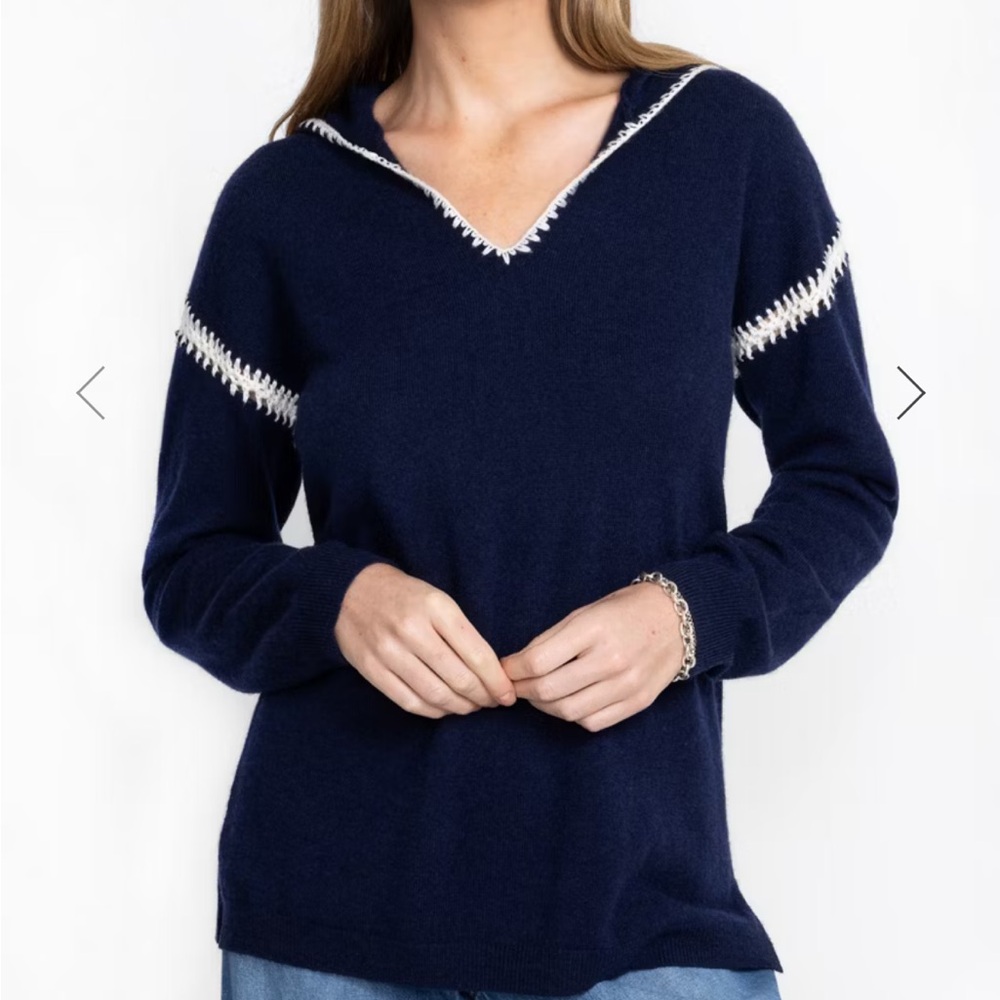 Johnny Was The Whipstitch Hoodie on website
Large Cashmere Wool Lightweight Blue - Picture 5 of 14